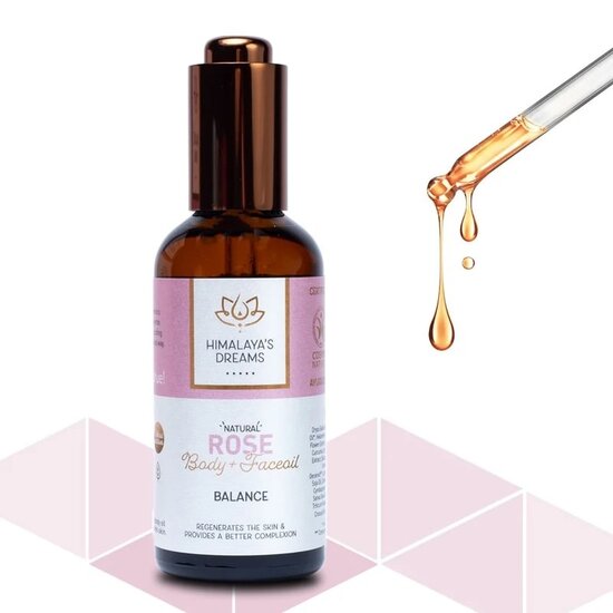 Ayurvedische Rose huid en gezichtsolie himalaya dreams