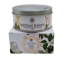 Edelsteen geurkaars spiritual balance jasmijn bergkristal